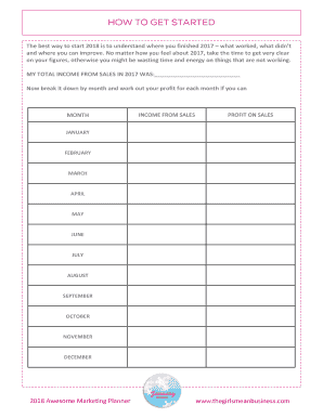 2018 Awesome Marketing Planner