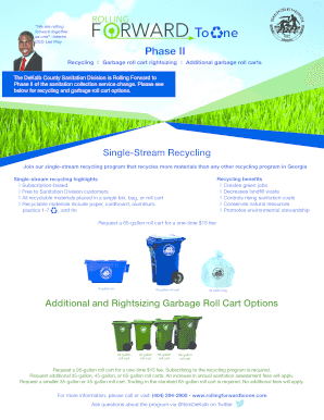 DeKalb County Recycling and Garbage Roll Cart Request Form