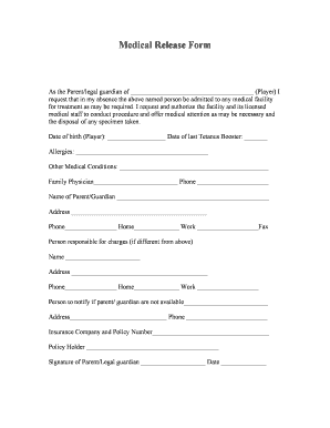 Medical Release Form