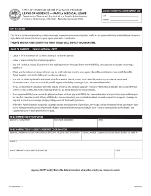 Tennessee Family Medical Leave Insurance Form