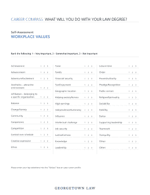 Career Compass Self-Assessment Form