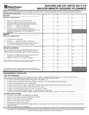 Bachelor of Arts Degree Planner