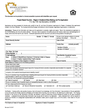 Project Based Voucher Pre-Application