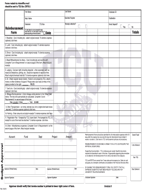 Reimbursement Expense Form