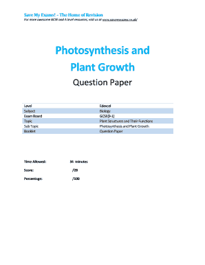 GCSE Biology Question Paper