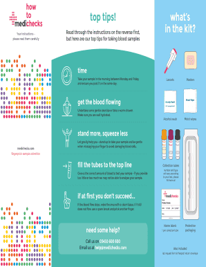 Fingerprick Sample Collection Instructions