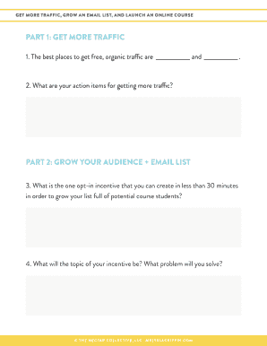 Workshop Workbook for Online Course Launch
