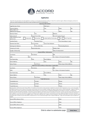 By doing so, you are giving Accord Business Funding, LLC ("Accord"), as well as its agents, affiliates and Assignees, permission to