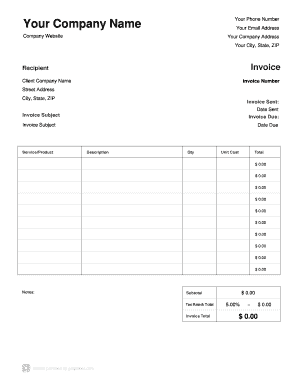 Recipient Invoice