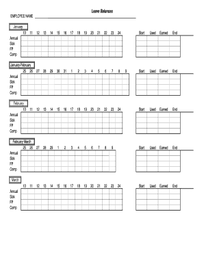Employee Leave Balances Tracker
