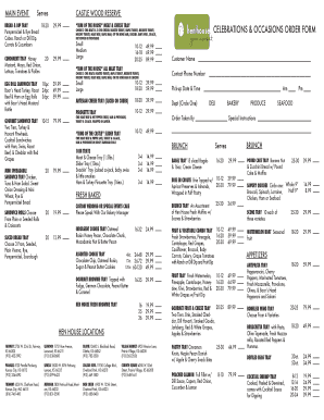 Catering Order Form