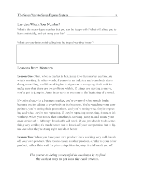 Seven Years to Seven Figures Workbook