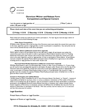 Otronicon Waiver and Release Form