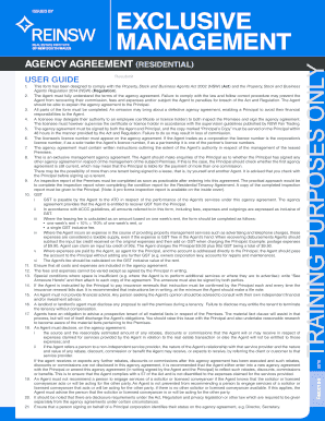 Exclusive Management Agency Agreement (Residential)