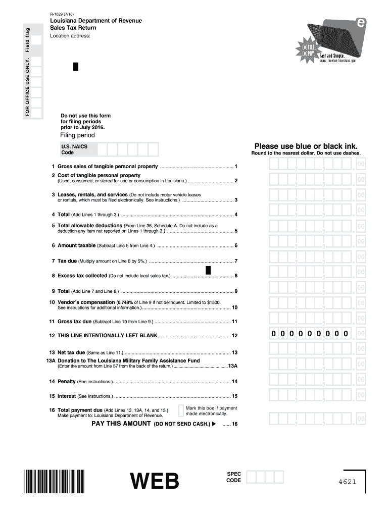 louisiana r 1029 form 2016-2019 Preview on Page 1