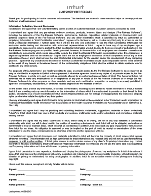 Customer Visit Release Agreement