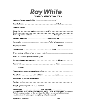 Tenancy Application Form