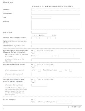 Capability for Work Questionnaire