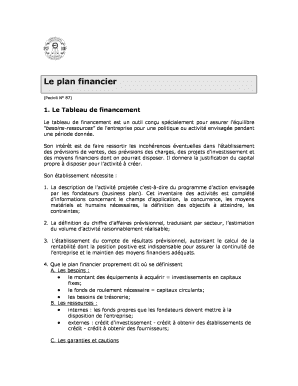 Plan financier