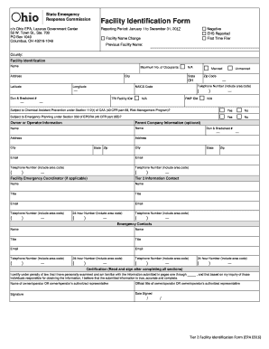 Facility Identification Form