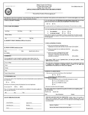 Albany County Civil Service Application Form