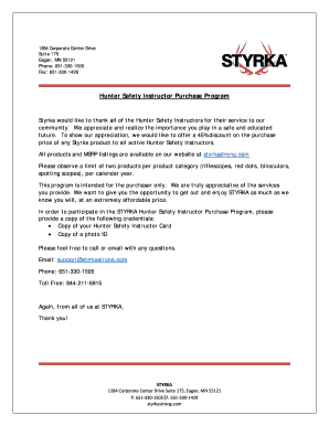 Hunter Safety Instructor Purchase Program