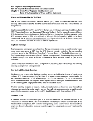 IRS Form W-2 and W-3 Instructions for Railroad Employers