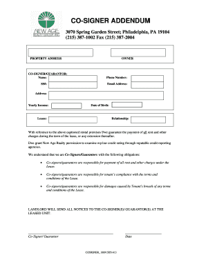Co-Signer Addendum