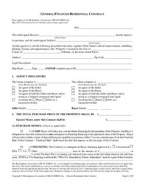 Alabama Residential Purchase Agreement
