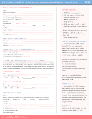 ACCP Updates in Therapeutics Registration Form