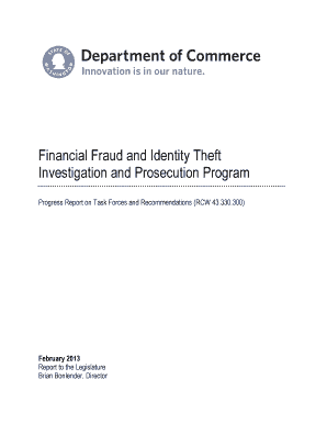 Printable identity theft police report example - Financial Theft and Identity Fraud Investigation and Prosecution ... - commerce wa