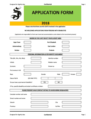 Signify Jobs Application Form