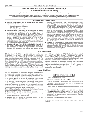 Hawaii Form G-45 Periodic Return