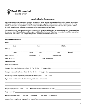 Employment Application Form