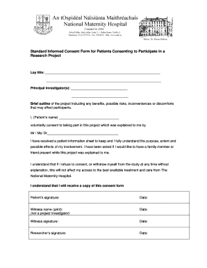 Patient Research Consent Form