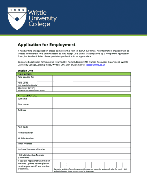 Employment Application Form