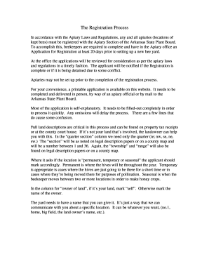 Arkansas State Plant Board  Apiary Section Information Packet