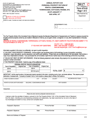 Maryland Personal Property Return Form AT3-53