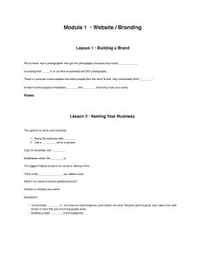 Workbook Instruction Manual