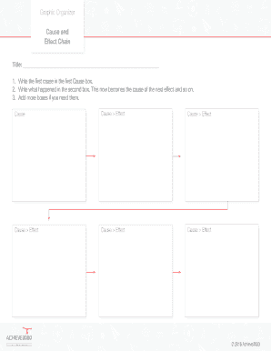 Cause and Effect Chain Graphic Organizer