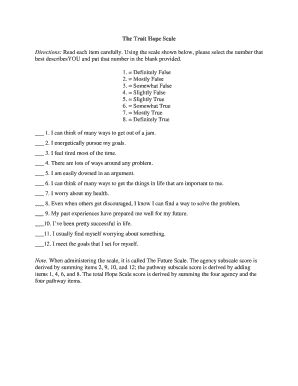 The Trait Hope Scale