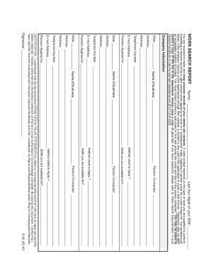 Vermont Unemployment Insurance Work Search Report