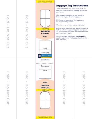 Luggage Tag Instructions