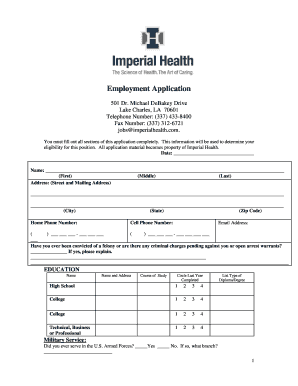 Employment Application Form