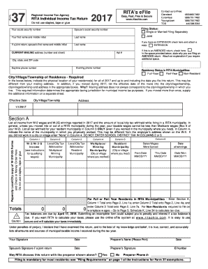 Ohio Individual Income Tax Return Form 37