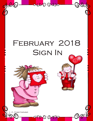 February Sign In Sheet
