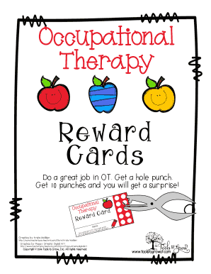Occupational Therapy Reward Card