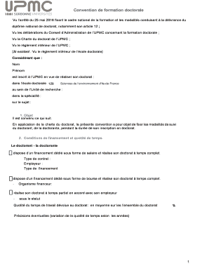 Convention de formation doctorale