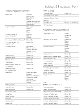 Property Inspection Form
