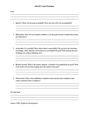 SMART Goals Worksheet